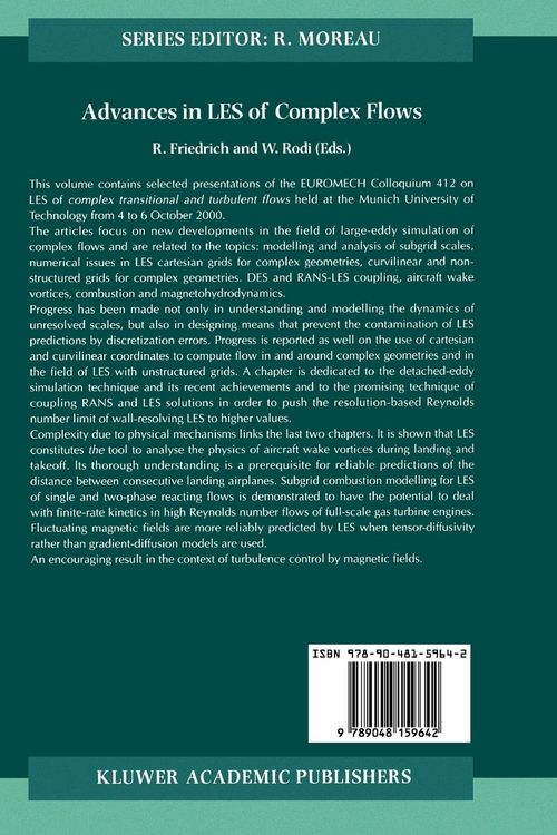 Produktbild: Advances in LES of Complex Flows