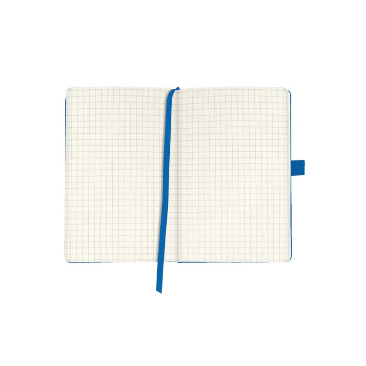 Produktbild: Herlitz Notizbuch Classic A6 96 Blatt kariert blue mit Leseband und Falttasche my.book