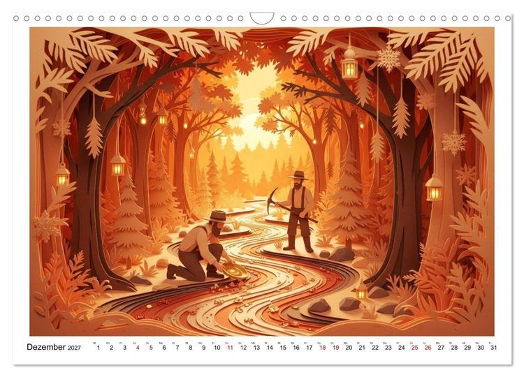 Produktbild: Wild West Dioramas (Wandkalender 2027 DIN A3 quer), CALVENDO Monatskalender