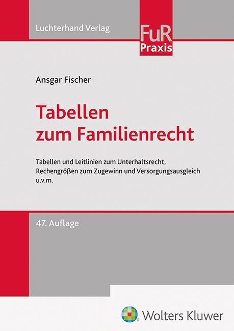 Produktbild: Tabellen zum Familienrecht