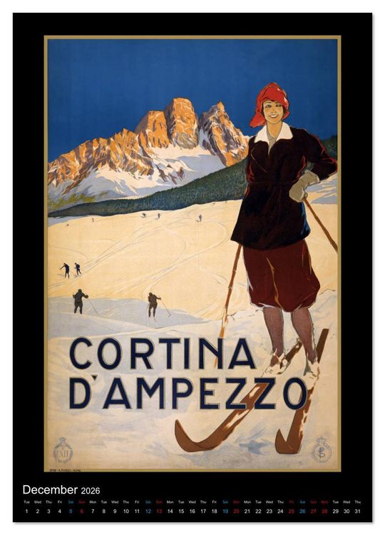Produktbild: Vintage Travel Posters around the World (Wall Calendar 2026 DIN A3 portrait), CALVENDO 12 Month Wall Calendar