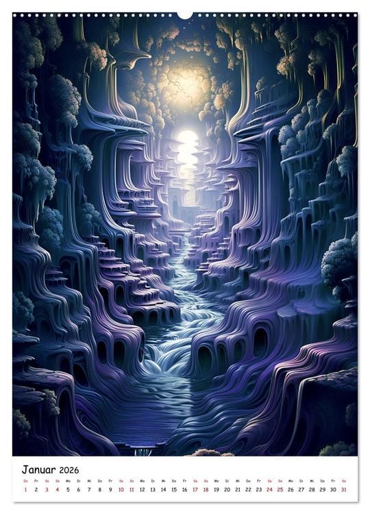 Produktbild: Abstrakte Illusionen (Wandkalender 2026 DIN A2 hoch), CALVENDO Monatskalender