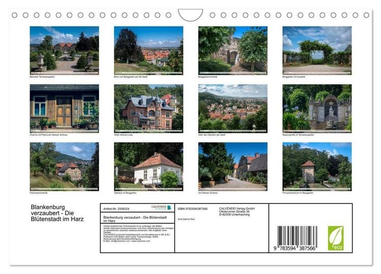 Produktbild: Blankenburg verzaubert - Die Bl&uuml;tenstadt im Harz (Wandkalender 2027 DIN A4 quer), CALVENDO Monatskalender