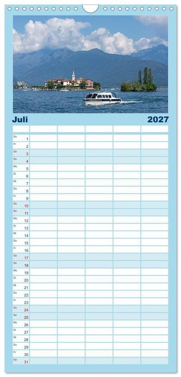 Produktbild: Familienplaner 2027 - Lago Maggiore - Mediterranes Flair umgeben von Bergen mit 5 Spalten (Wandkalender, 21 x 45 cm) CALVENDO