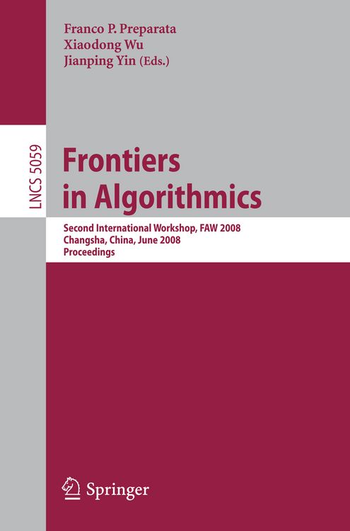 Produktbild: Frontiers in Algorithmics