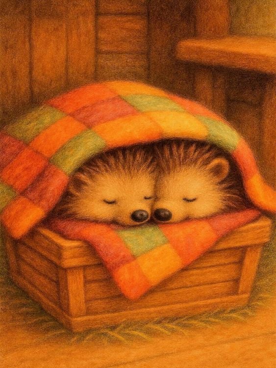 Produktbild: CALVENDO Puzzle Zwei Igel kuscheln unter einer Decke | 1000 Teile Lege-Gr&ouml;&szlig;e 64x48cm Foto-Puzzle f&uuml;r gl&uuml;ckliche Stunden