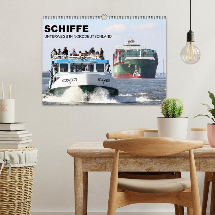 Produktbild: Schiffe - Unterwegs in Norddeutschland (Wandkalender 2026 DIN A3 quer), CALVENDO Monatskalender