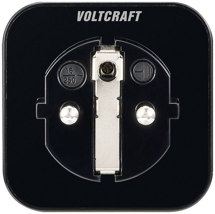 Produktbild: VOLTCRAFT SEM6500 BLACK Energiekosten-Messger&auml;t inkl. Funksteckdose, Datenexport, Datenloggerfunktion, Kostenprognose, TRMS, Stromtarif einstellbar,