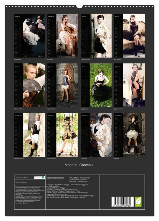 Produktbild: Mode au Chateau (hochwertiger Premium Wandkalender 2026 DIN A2 hoch), Kunstdruck in Hochglanz
