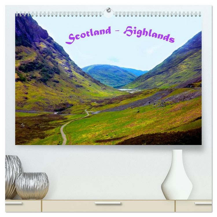 Produktbild: Scotland - Highlands (hochwertiger Premium Wandkalender 2026 DIN A2 quer), Kunstdruck in Hochglanz