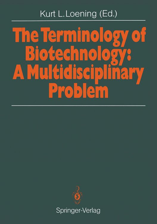 Produktbild: The Terminology of Biotechnology: A Multidisciplinary Problem
