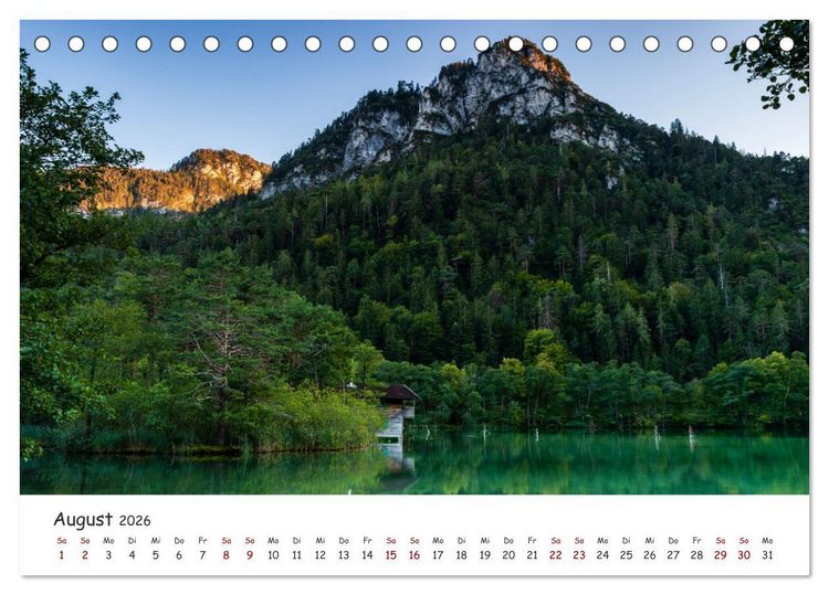 Produktbild: Einzigartige Seen in Bayern (Tischkalender 2026 DIN A5 quer), CALVENDO Monatskalender