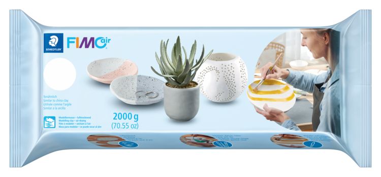 Produktbild: STAEDTLER FIMOair Lufttrocknende Modelliermasse, Gro&szlig;block 2000 g, 8102-0