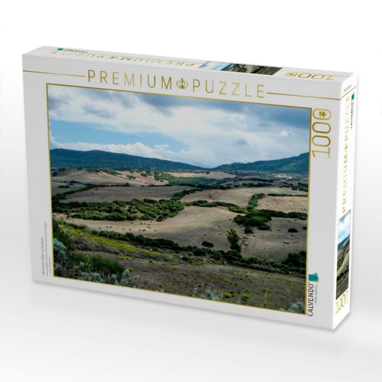 Produktbild: CALVENDO Puzzle Herbstliche Felder auf Sardinien | 1000 Teile Lege-Gr&ouml;&szlig;e 64x48cm Foto-Puzzle f&uuml;r gl&uuml;ckliche Stunden