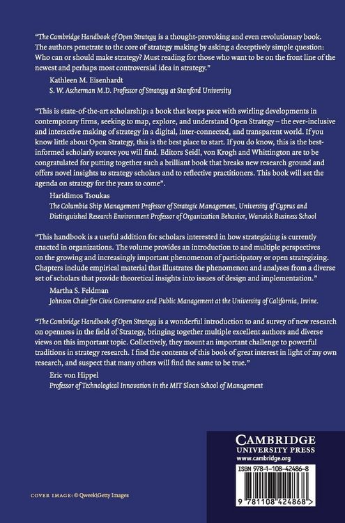 Produktbild: Cambridge Handbook of Open Strategy
