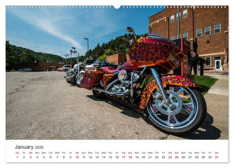Produktbild: Sturgis - The most famous motorcycle rally in the world (High Quality Premium Wall Calendar 2026 DIN A2 landscape),CALVENDO 12 Month Wall Calendar