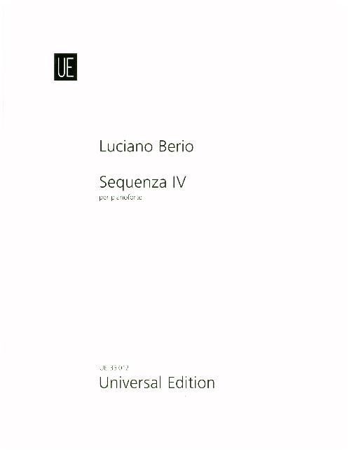 Produktbild: Berio, L: Sequenza IV