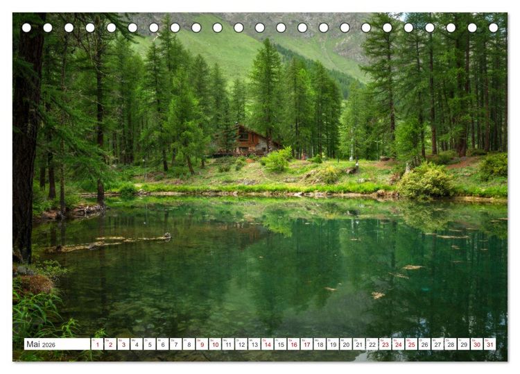 Produktbild: Natur im Aostatal (Tischkalender 2026 DIN A5 quer), CALVENDO Monatskalender