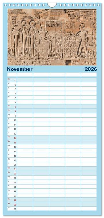 Produktbild: Familienplaner 2026 - &Auml;gypten mit 5 Spalten (Wandkalender, 21 x 45 cm) CALVENDO