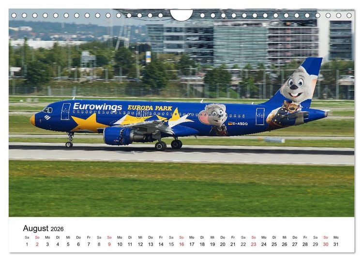 Produktbild: Die sch&ouml;nsten Airliner (Wandkalender 2026 DIN A4 quer), CALVENDO Monatskalender