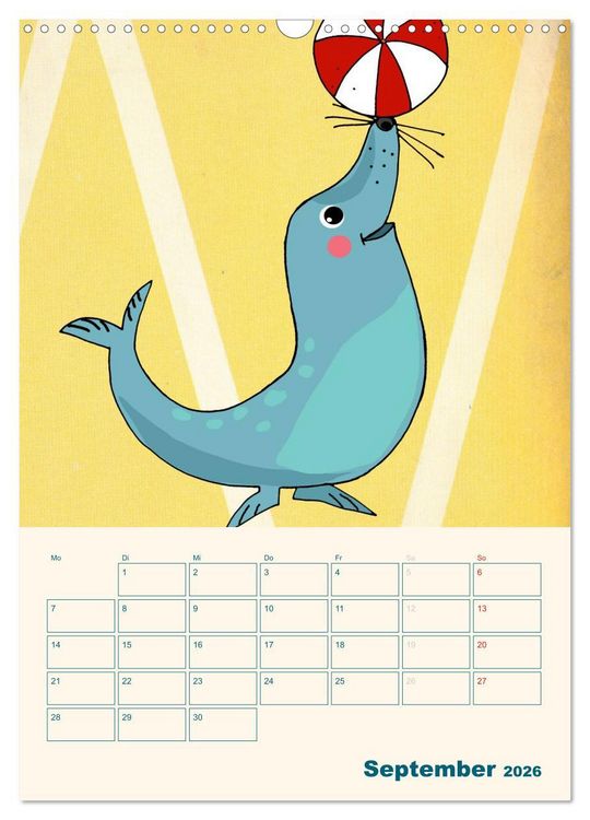 Produktbild: Kindliche Motive von Little Miss Arty - Illustrationen! (Wandkalender 2026 DIN A3 hoch), CALVENDO Monatskalender