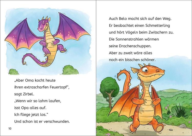 Produktbild: Die sch&ouml;nsten Lesel&ouml;wen-Geschichten zum ersten Selberlesen - Drachen