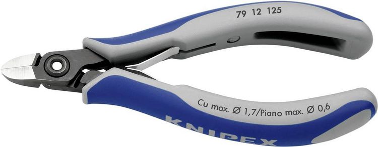 Produktbild: Knipex 79 12 125 Elektronik- u. Feinmechanik Seitenschneider mit Facette 125mm