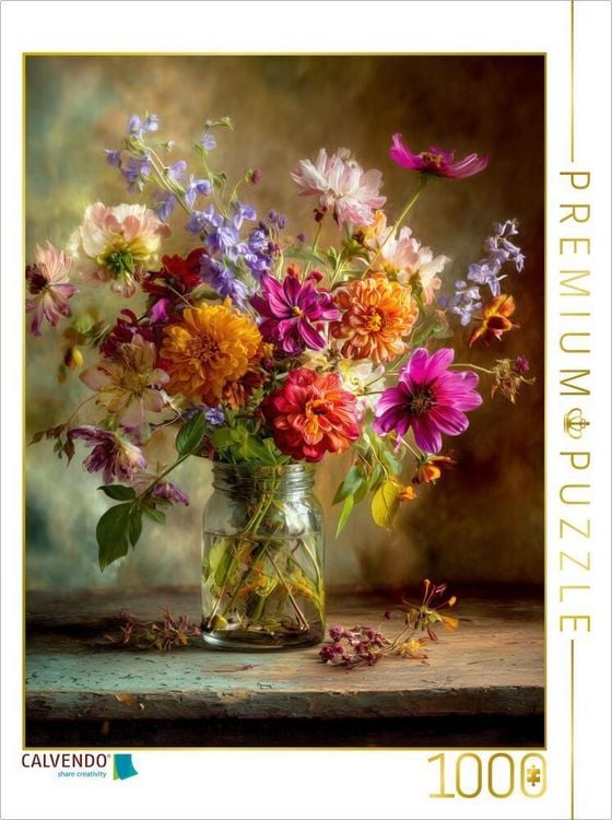 Produktbild: CALVENDO Puzzle Edwardianische Elegan, wo Blumen im Abendlicht tr&auml;umen | 1000 Teile Lege-Gr&ouml;&szlig;e 64x48cm Foto-Puzzle f&uuml;r gl&uuml;ckliche Stunden