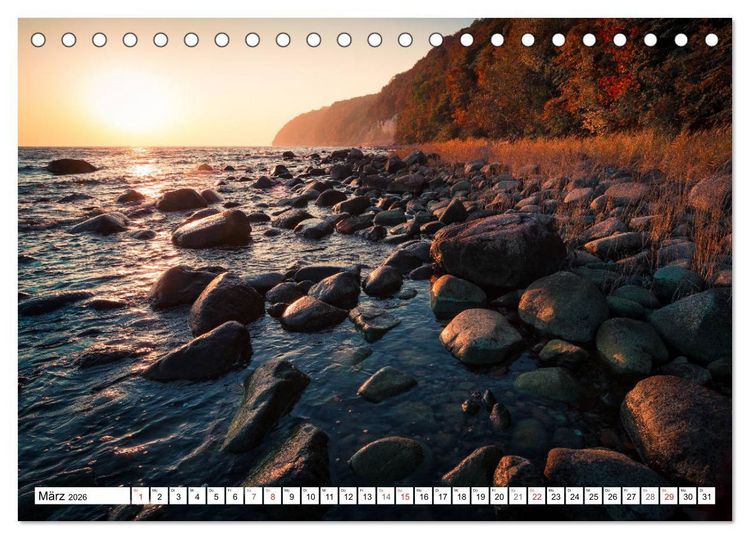 Produktbild: Insel R&uuml;gen - K&uuml;sten zum Tr&auml;umen (Tischkalender 2026 DIN A5 quer), CALVENDO Monatskalender