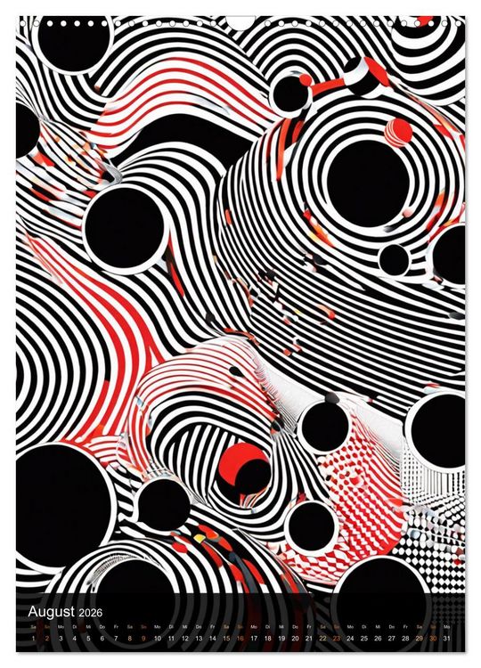 Produktbild: OP Art Nichts f&uuml;r schwache Augen (Wandkalender 2026 DIN A3 hoch), CALVENDO Monatskalender