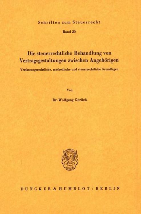 Produktbild: Die steuerrechtliche Behandlung von Vertragsgestaltungen zwischen Angehörigen.