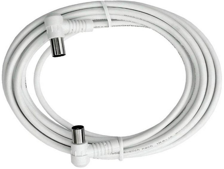 Produktbild: Axing Antennen Anschlusskabel [1x Antennenstecker 75 Ω - 1x Antennenbuchse 75 Ω] 7.50 m 85 dB Wei&szlig;