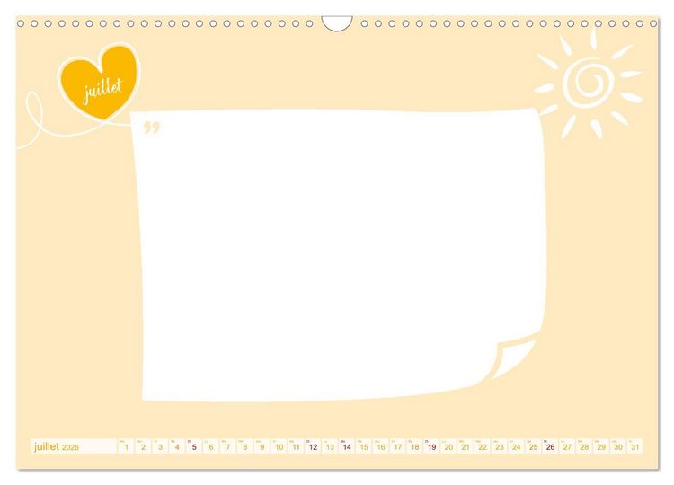 Produktbild: 12 d&eacute;clarations d'amour - calendrier de bricolage (Calendrier mural 2026 DIN A3 vertical), CALVENDO calendrier mensuel