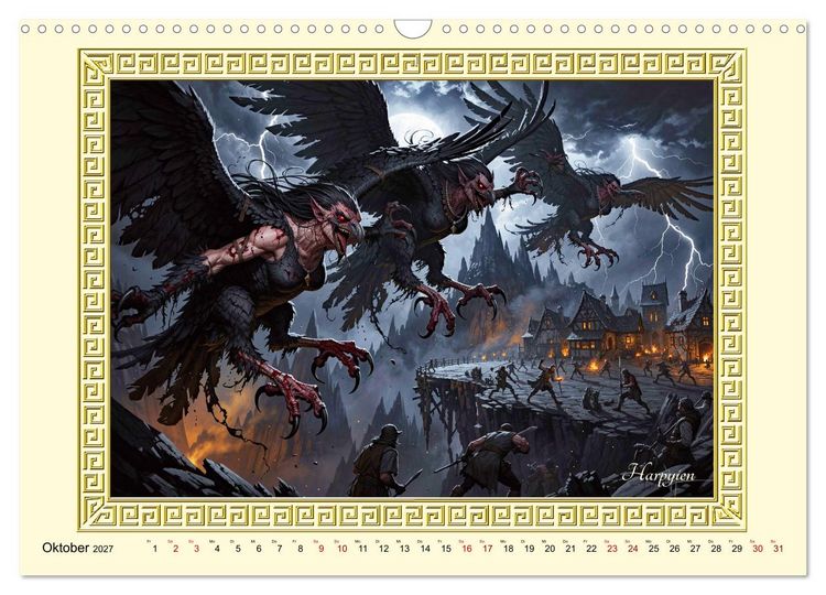 Produktbild: Ungeheuer der griechischen Mythologie (Wandkalender 2027 DIN A3 quer), CALVENDO Monatskalender