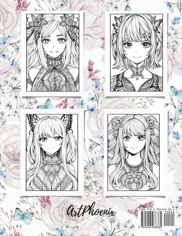Produktbild: Anime Girls Coloring Book For Adults
