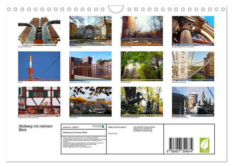 Produktbild: Stolberg mit meinem Blick (Wandkalender 2026 DIN A4 quer), CALVENDO Monatskalender