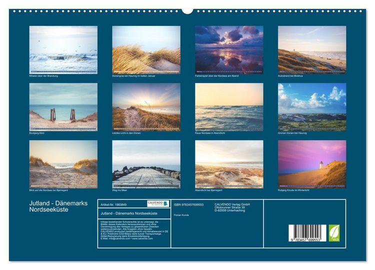Produktbild: Jutland - D&auml;nemarks Nordseek&uuml;ste (hochwertiger Premium Wandkalender 2026 DIN A2 quer), Kunstdruck in Hochglanz
