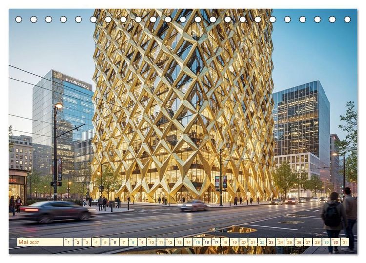 Produktbild: Architektur gegen Hitze - Licht. Schatten. Strukturen. Wasser (Tischkalender 2027 DIN A5 quer), CALVENDO Monatskalender