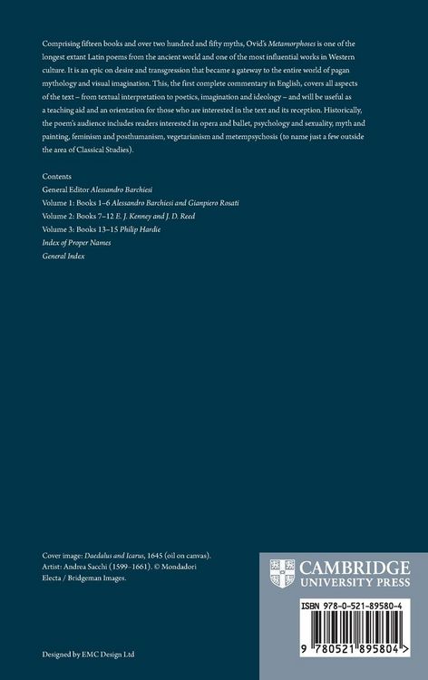 Produktbild: A Commentary on Ovid's Metamorphoses