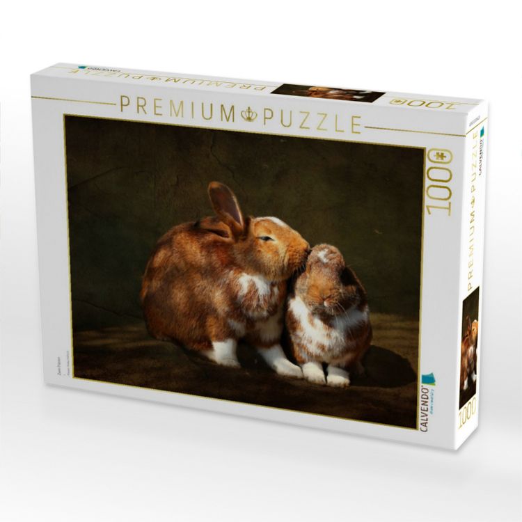 Produktbild: CALVENDO Puzzle Zwei Hasen | 1000 Teile Lege-Gr&ouml;&szlig;e 64x48cm Foto-Puzzle f&uuml;r gl&uuml;ckliche Stunden