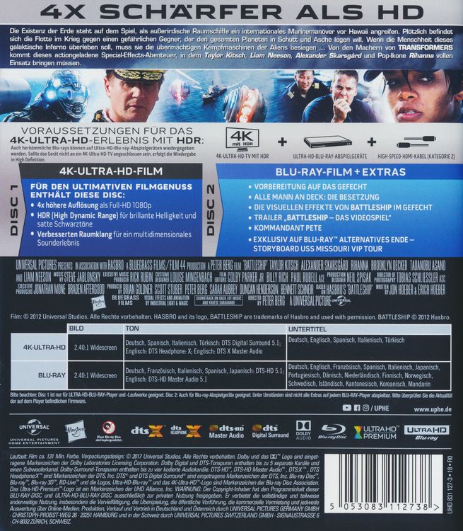 Produktbild: Battleship (4K Ultra HD) (+ BR)