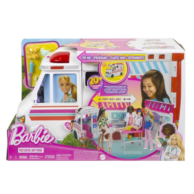 Produktbild: Barbie 2-in-1 Krankenwagen Spielset