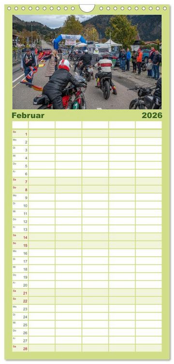 Produktbild: Familienplaner 2026 - Motorr&auml;der am Jochpass mit 5 Spalten (Wandkalender, 21 x 45 cm) CALVENDO