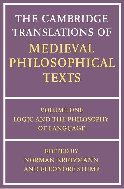 Produktbild: The Cambridge Translations of Medieval Philosophical Texts