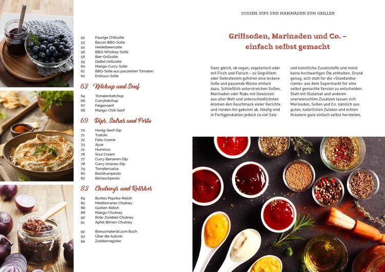 Produktbild: So&szlig;en, Dips und Marinaden zum Grillen