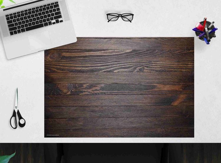 Produktbild: Cover-your-desk Schreibtischunterlage f&uuml;r Kinder und Erwachsene Holzoptik dunkelbraun, aus hochwertigem Vinyl , 60 x 40 cm