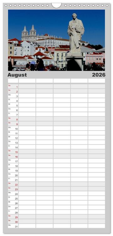 Produktbild: Familienplaner 2026 - Lissabon Stadtansichten 2026 mit 5 Spalten (Wandkalender, 21 x 45 cm) CALVENDO