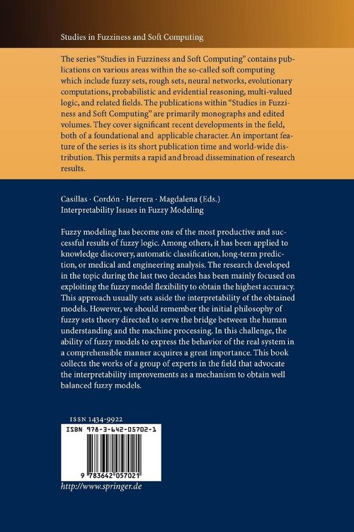 Produktbild: Interpretability Issues in Fuzzy Modeling