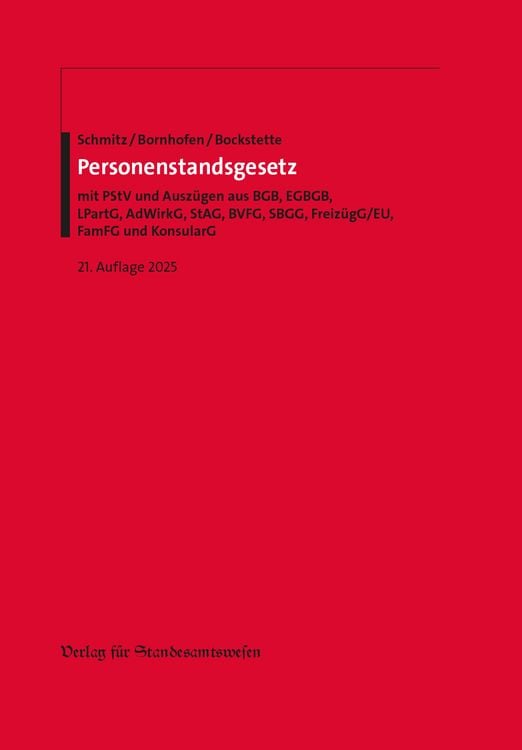 Produktbild: Personenstandsgesetz