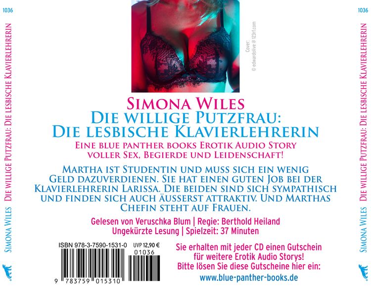 Produktbild: Die willige Putzfrau: Die lesbische Klavierlehrerin | Erotik Audio Story | Erotisches H&ouml;rbuch Audio-CD